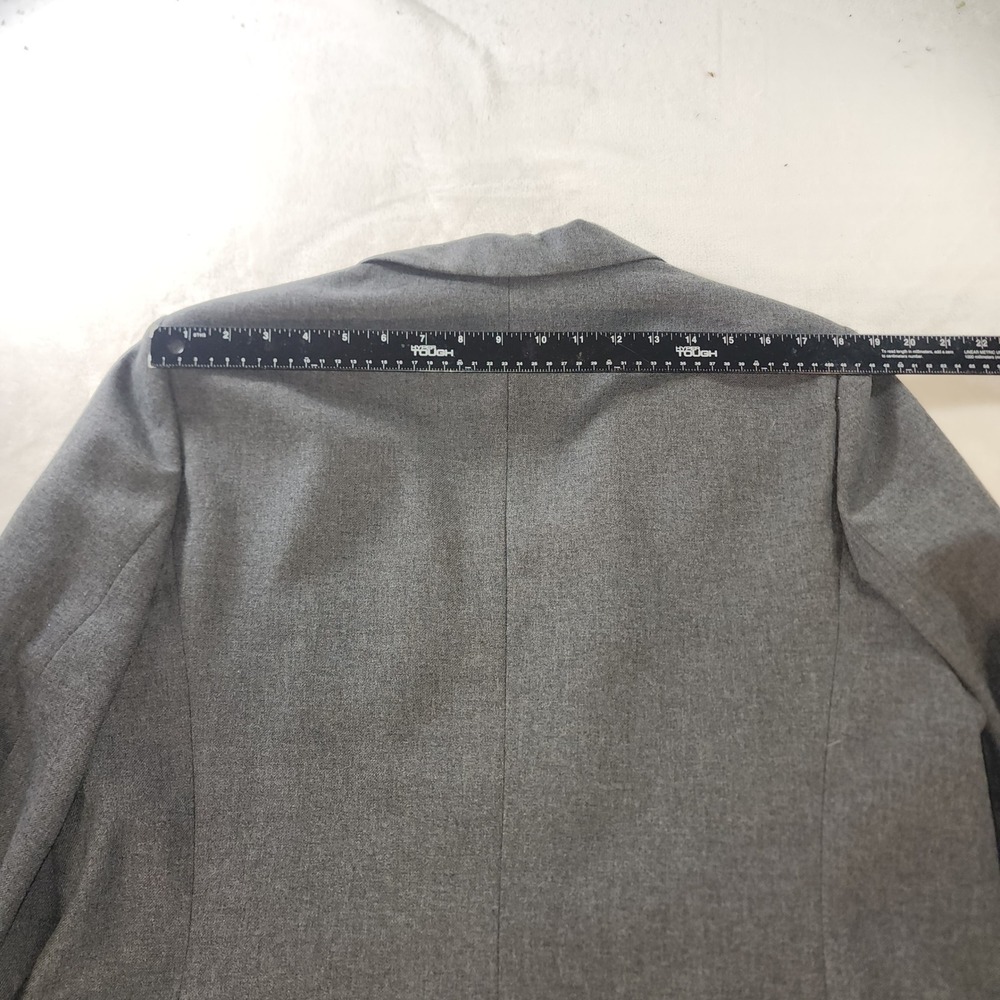 Orvis Womens Gray Single Button Blazer Jacket Size 18 Relaxed Fit Made in USA - Picture 7 of 9